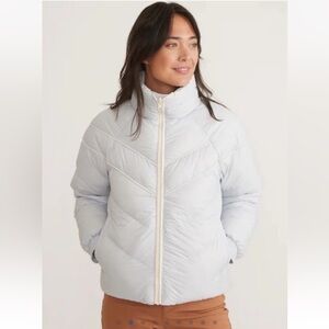 New Marine Layer Archive Reversible Puffer Jacket Arctic Ice Blue Check Sz M